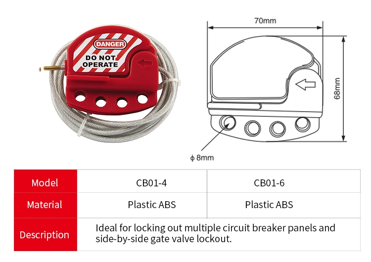 Stainless Steel Wire Brady Cable Lockout